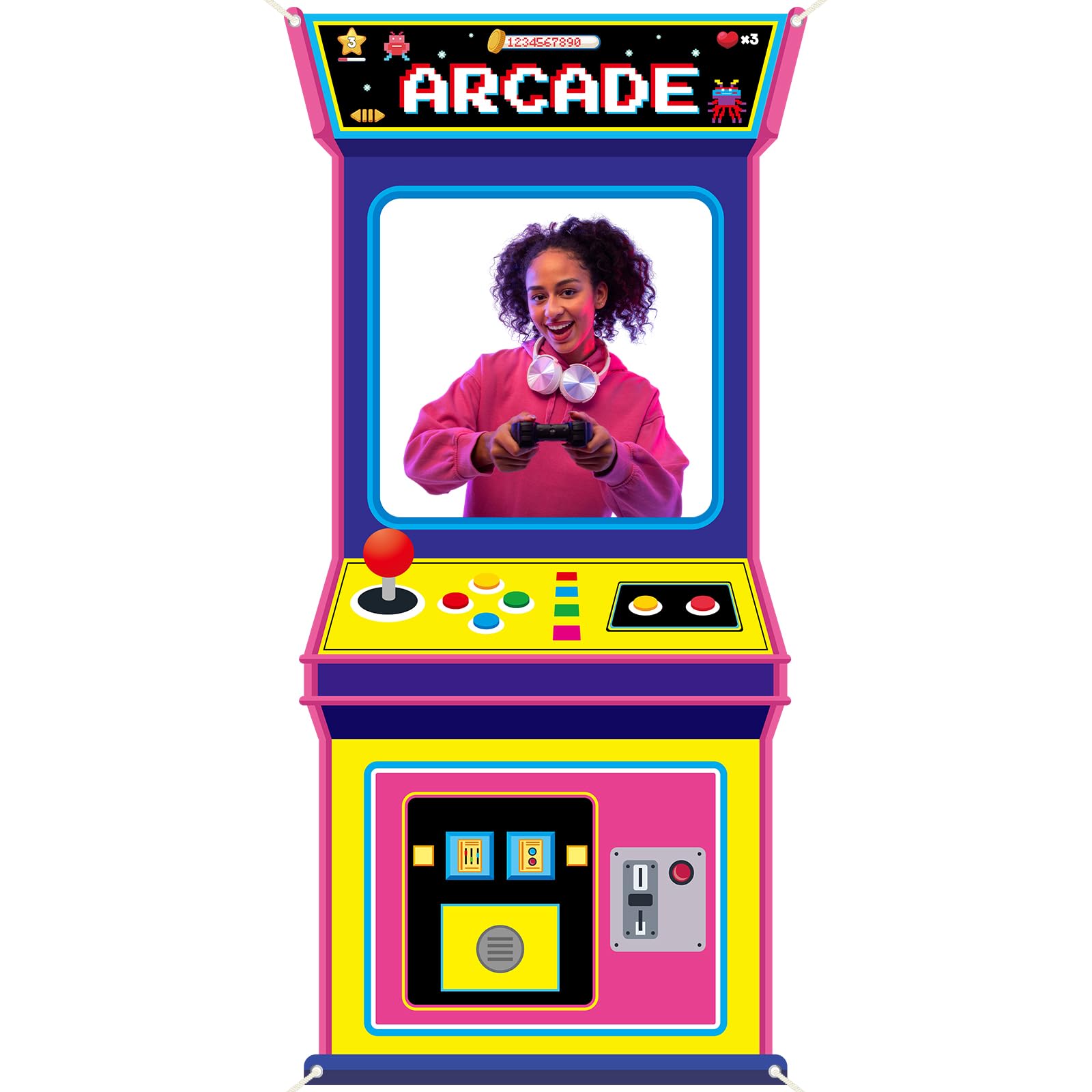 Retro Gaming Decor - 레트로 비디오 게임 패브릭 아케이드 게임