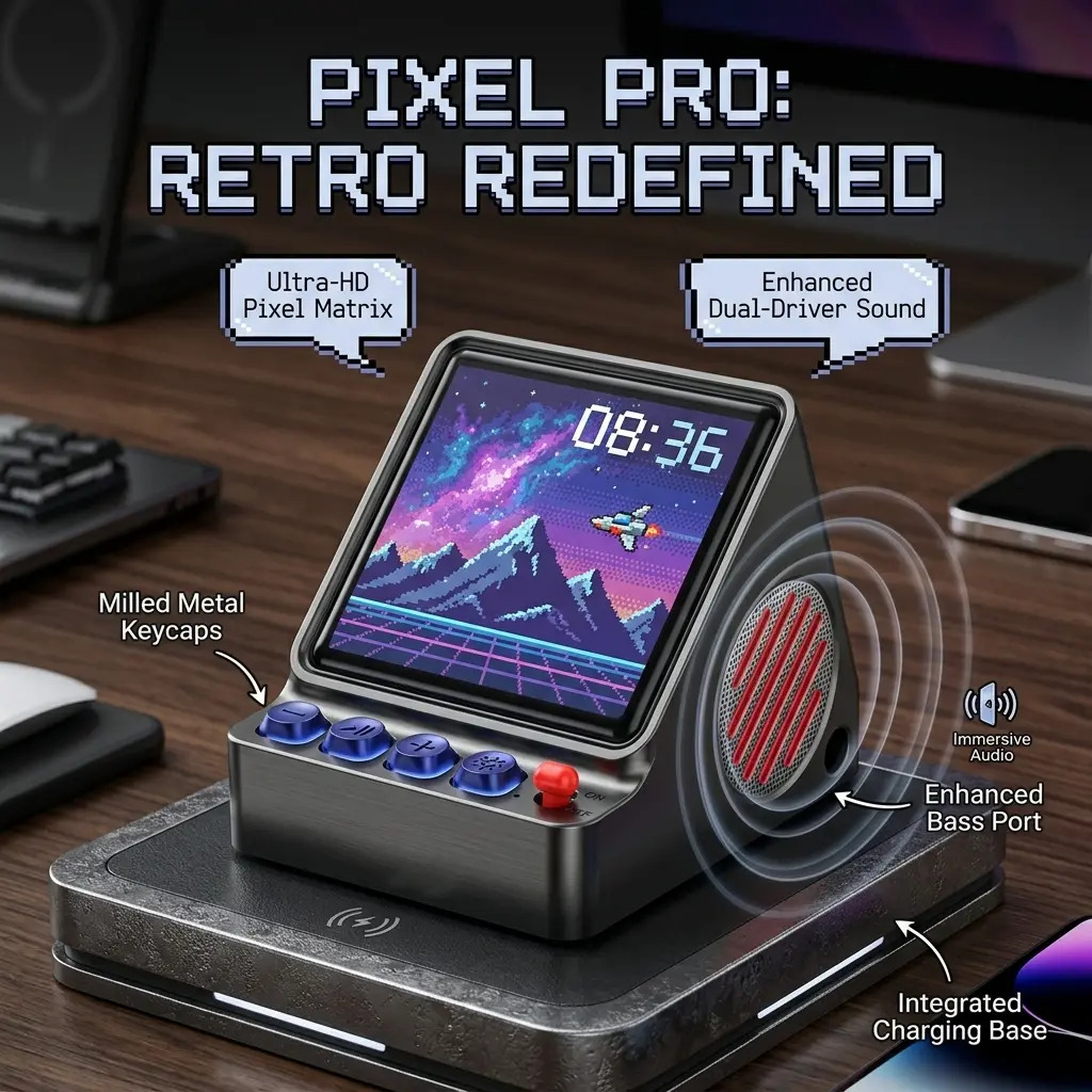 Retro Gaming Desk Setup - 레트로 픽셀 아트 프로그래밍 가능 LED