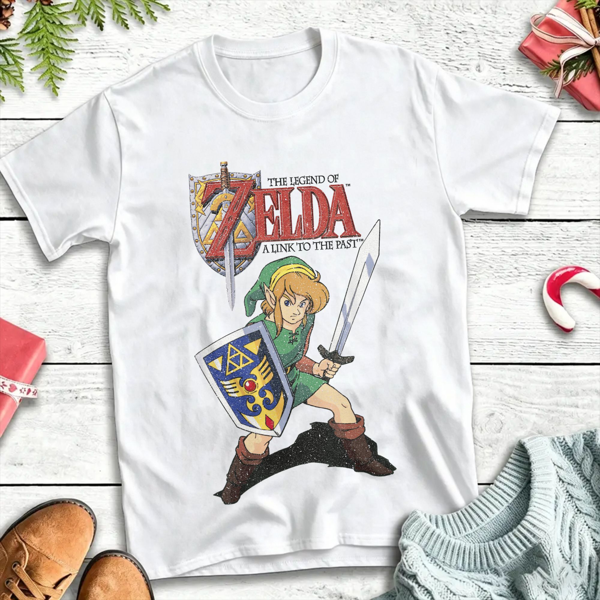 Retro Gaming Zelda - 젤다의 전설 그레이 만화 티셔츠 여름