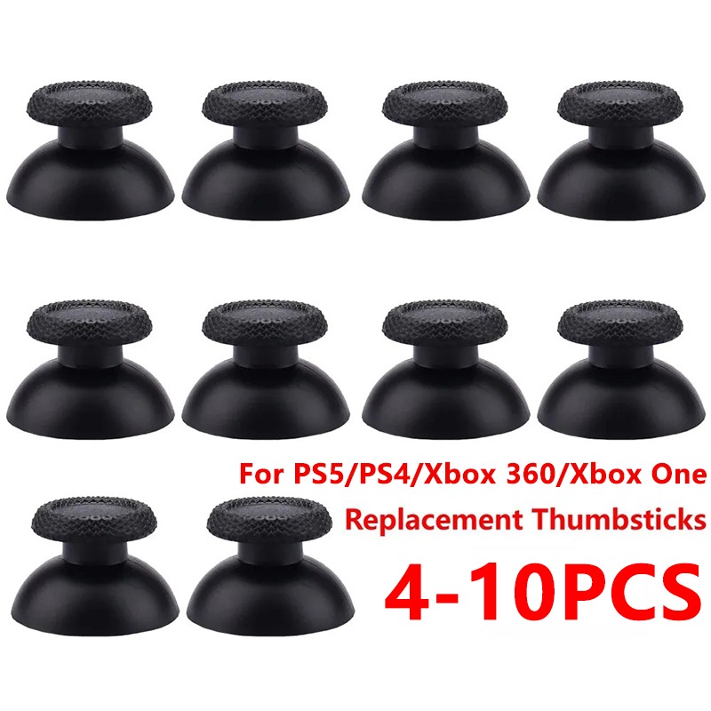 Retro Gaming Xbox 360 - PS5 PS4 컨트롤러용 교체 썸스틱 4-10개,