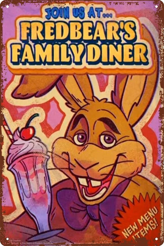 Retro Gaming Decor - FNAF-프레드베어스 패밀리 다이너 피자 2 포스터