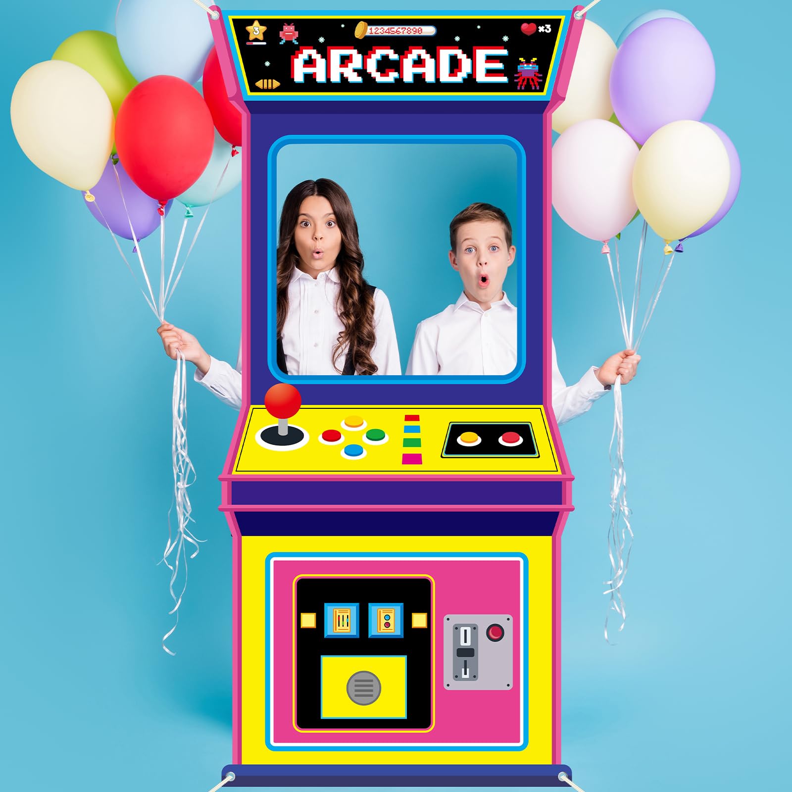 레트로 비디오 게임 패브릭 아케이드 게임 사진 배경 네 - Retro Gaming Decor 리뷰 및 가격