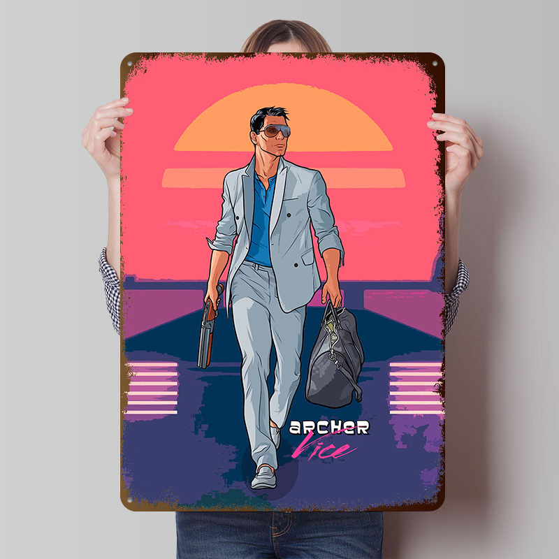 Archer Old Vibes Tinplate 포스터  - Retro Gaming Vibe 리뷰 및 가격