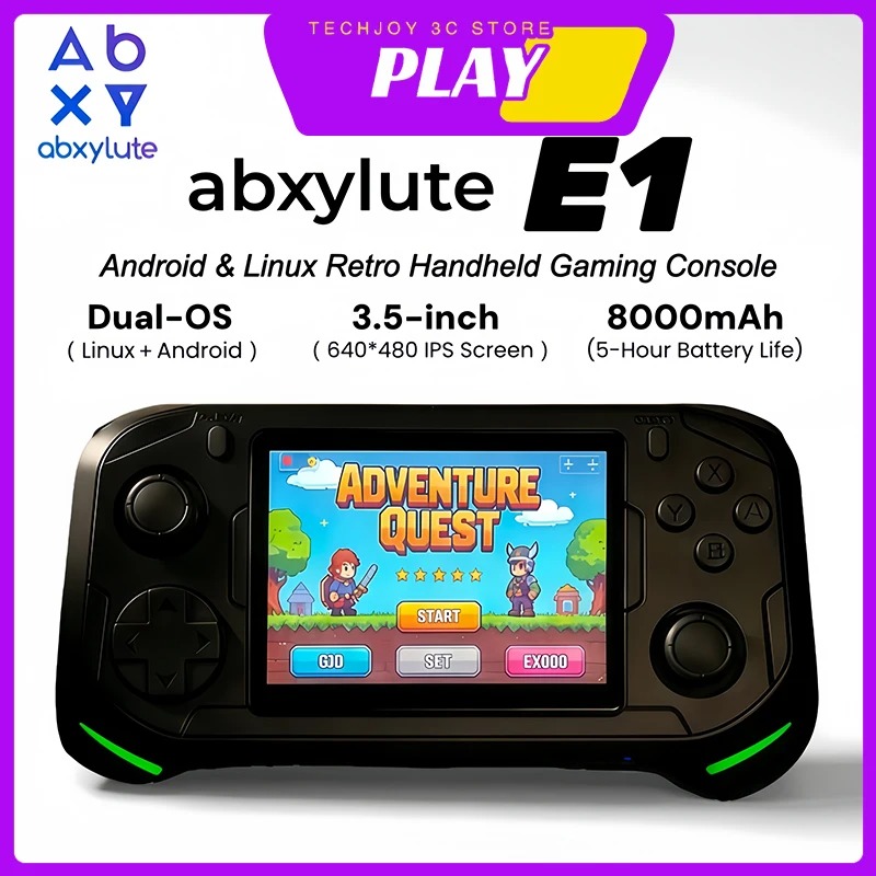 Abxylute E1 휴대용 게임 콘솔 RK3566 3 - Retro Gaming Os Linux 리뷰 및 가격