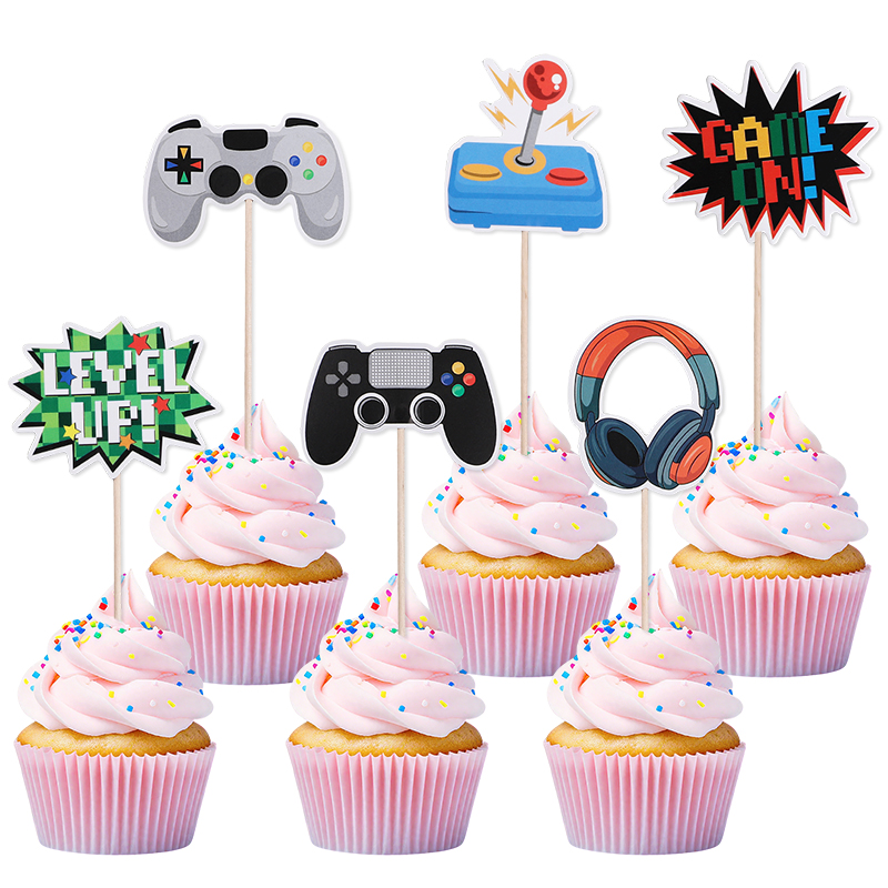 13개 비디오 레트로 게임 케이크 토퍼 컨트롤러 & 헤 - Retro Gaming Decor 리뷰 및 가격