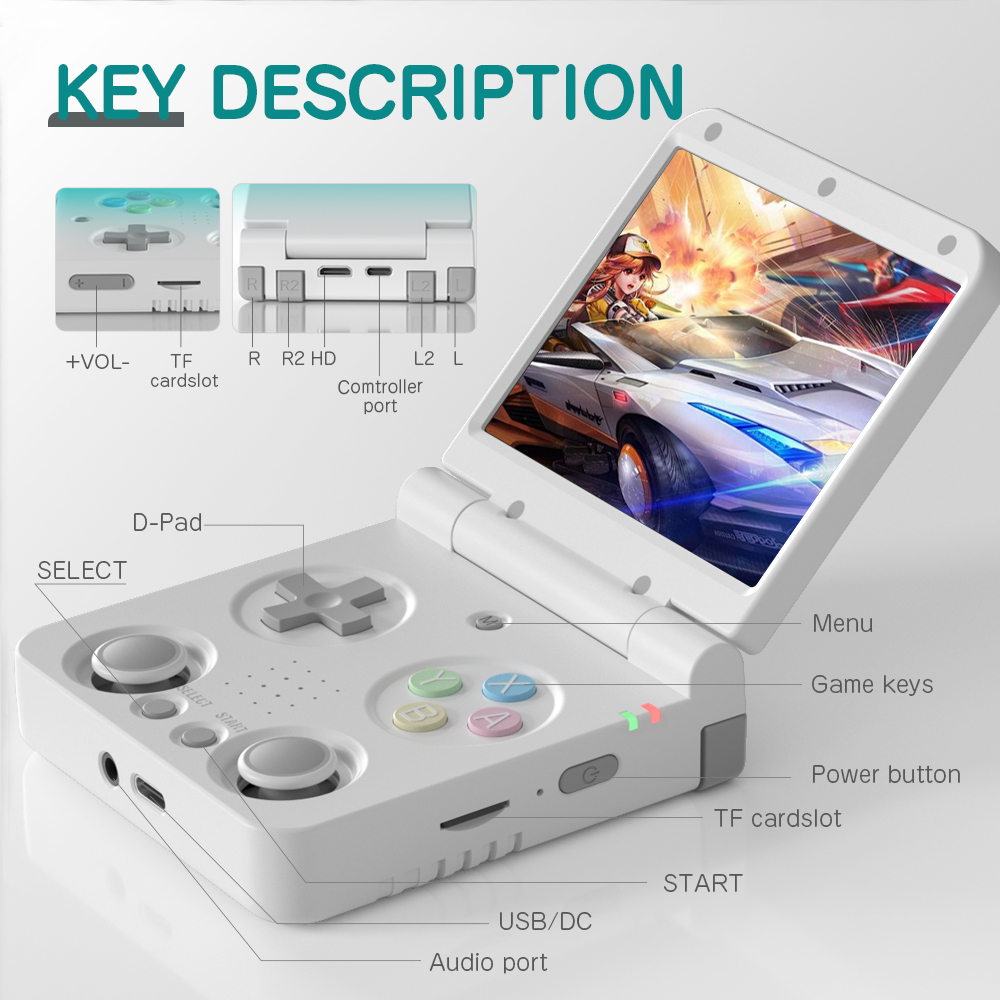 MIYOO FLIP V2 휴대용 게임기 3.5인치 IP - Retro Gaming Os Linux 리뷰 및 가격