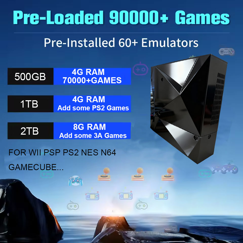 새로운 2TB 피코8 레트로 게임 콘솔, Wii, PS - Retro Gaming Batocera 리뷰 및 가격